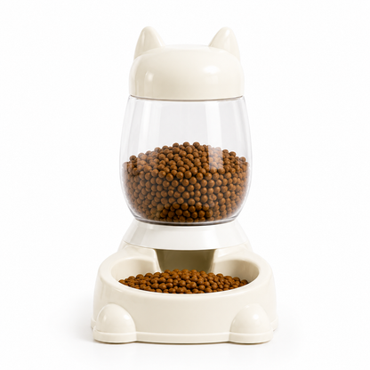Nexora™ FancyFeast Pet Bowl — Cute Cat-Ear Gravity Food Dispenser For Cats & Dogs