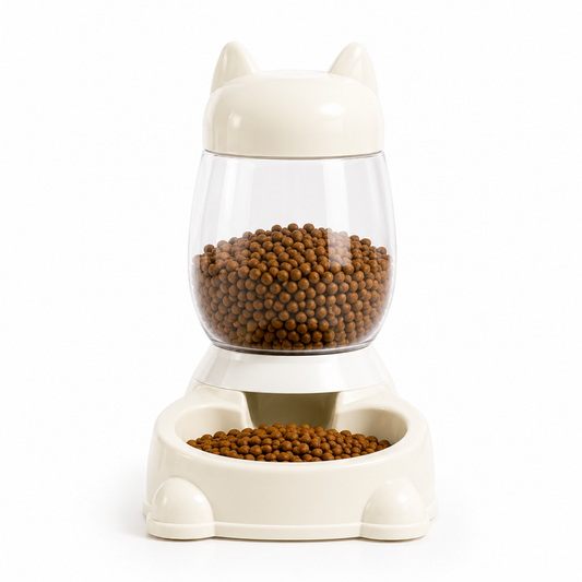 Nexora™ FancyFeast Pet Bowl — Cute Cat-Ear Gravity Food Dispenser For Cats & Dogs