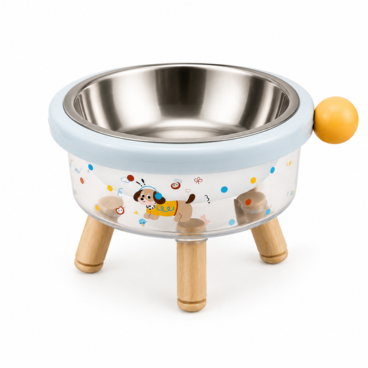 Nexora™ ClearPaw Elevated Stainless Steel Pet Bowl — Transparent Raised Feeding Bowl for Cats & Small Dogs