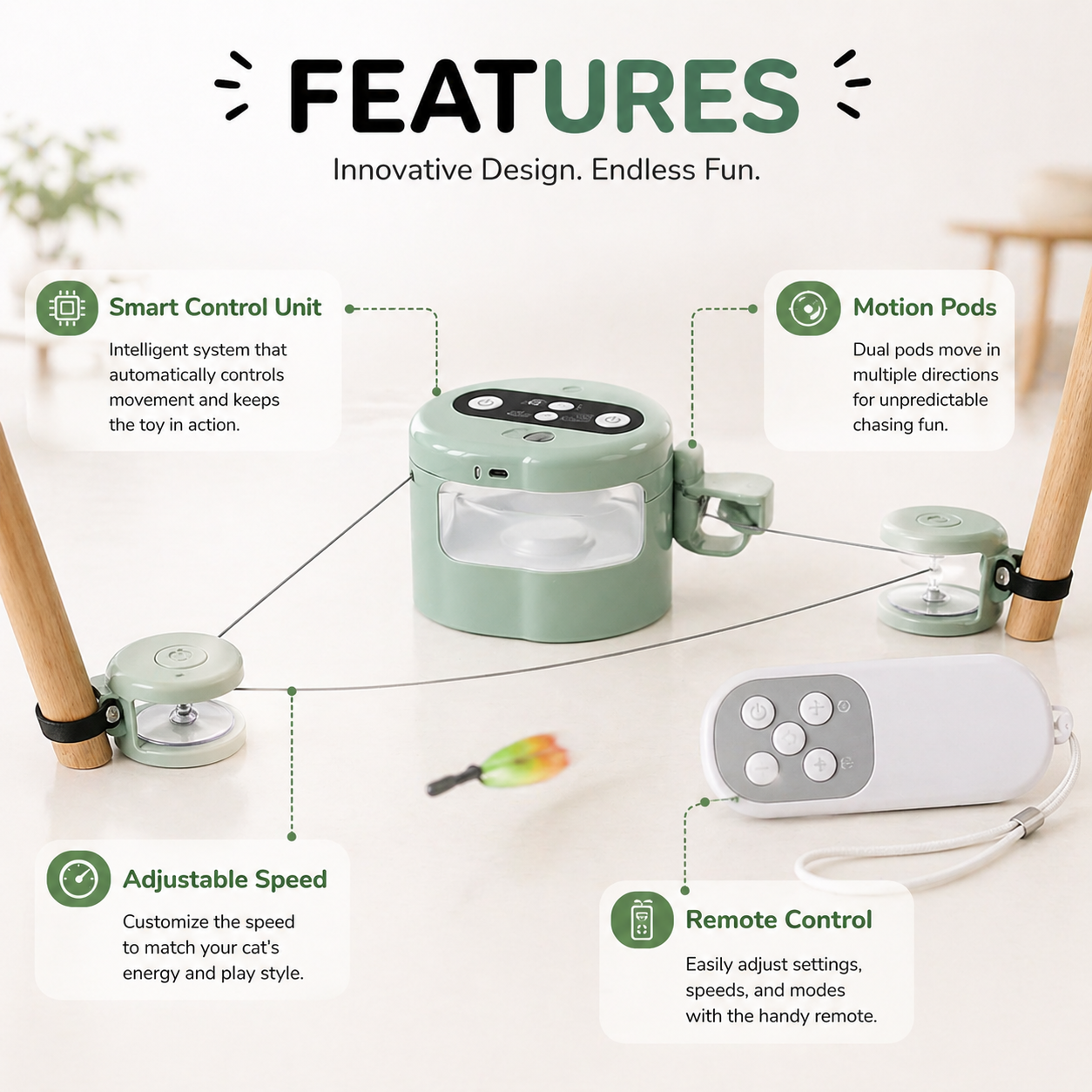 Nexora™ Smart Hunt Pro — Automatic Cat Exercise System