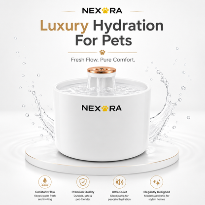 Nexora™ PureFlow Elite 3L — Ultra-Quiet Automatic Pet Water Fountain For Cats & Dogs