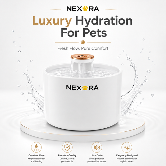 Nexora™ PureFlow Elite 3L — Ultra-Quiet Automatic Pet Water Fountain For Cats & Dogs