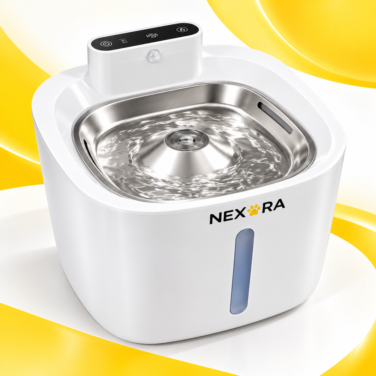 Nexora™ AquaSense Elite — Smart Wireless Motion Sensor Stainless Steel Pet Water Fountain For Cats & Dogs