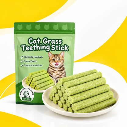 Nexora™ Feline Dental Grass Chews – 6-Piece Pack