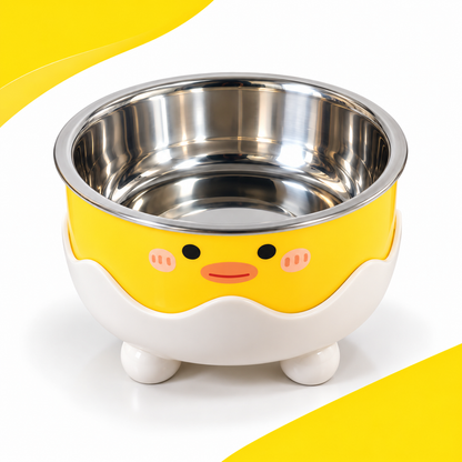 Nexora™ Cute Elevated Stainless Steel Pet Bowl