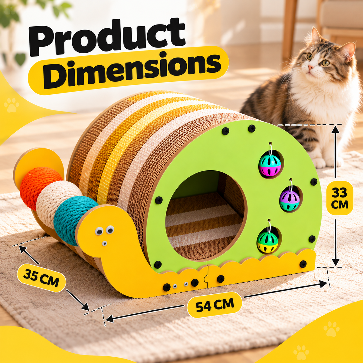 Nexora™ Snail Cat Scratching House & Play Lounge