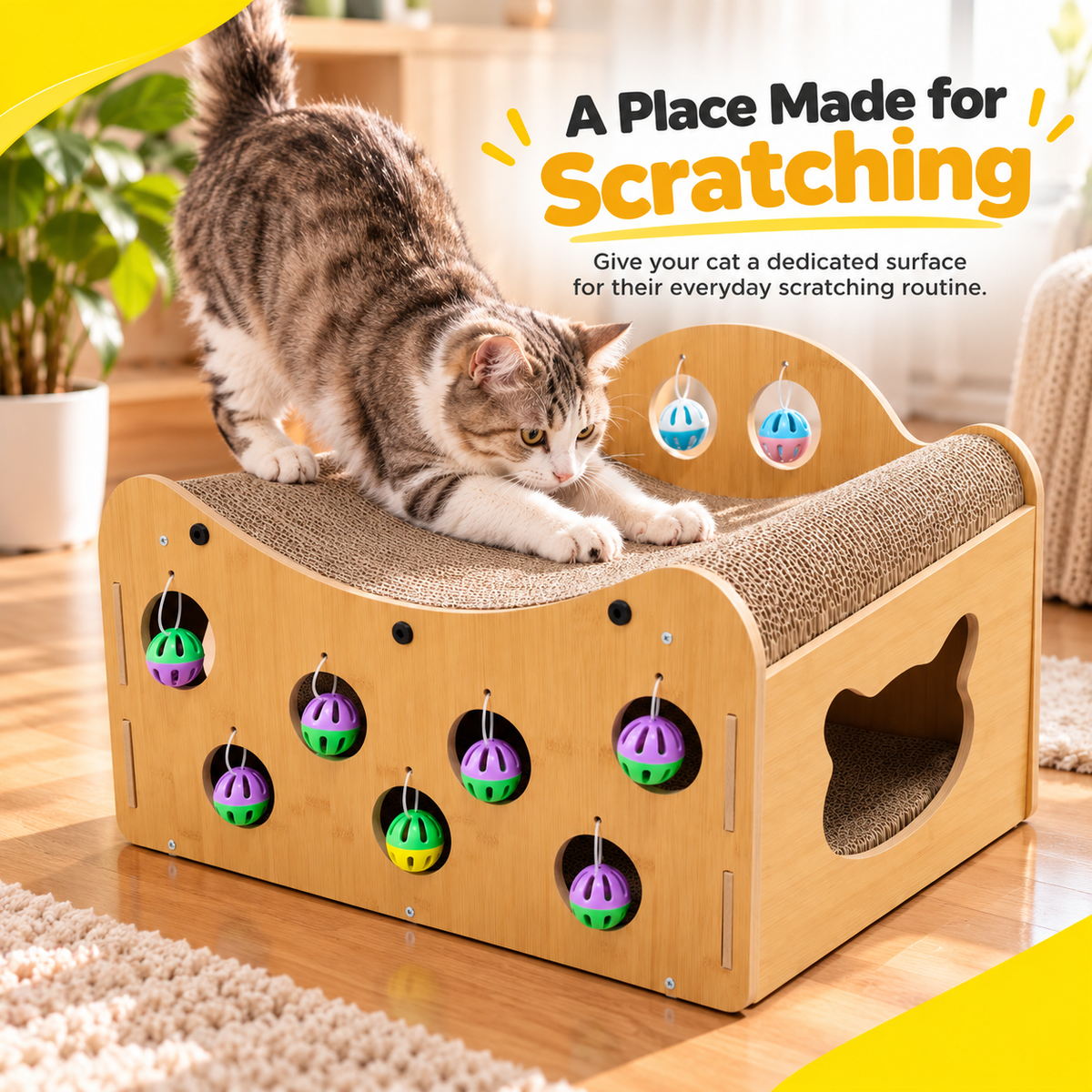 Nexora™ Cat Scratching Lounge & Play House