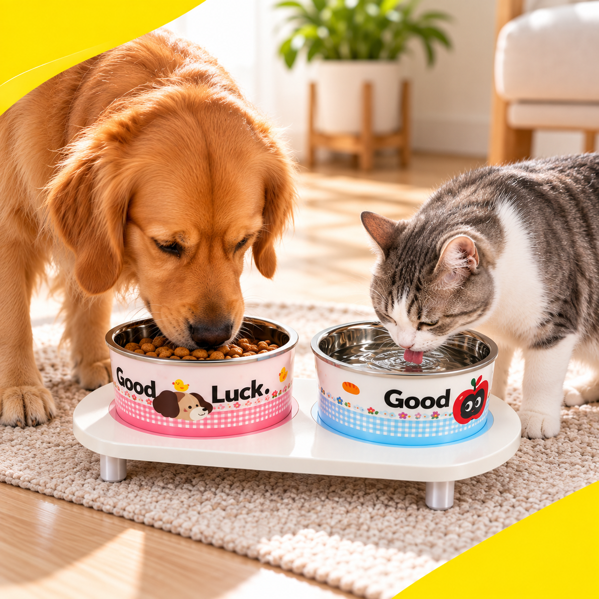 Nexora™ Dual Stainless Steel Pet Feeding Bowl