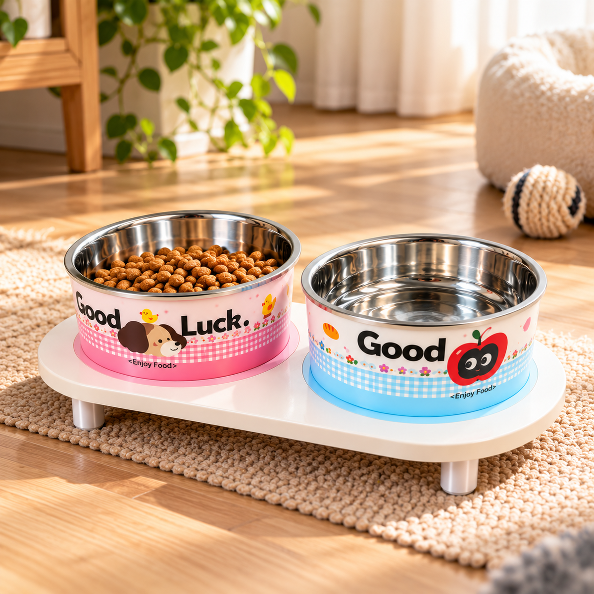 Nexora™ Dual Stainless Steel Pet Feeding Bowl