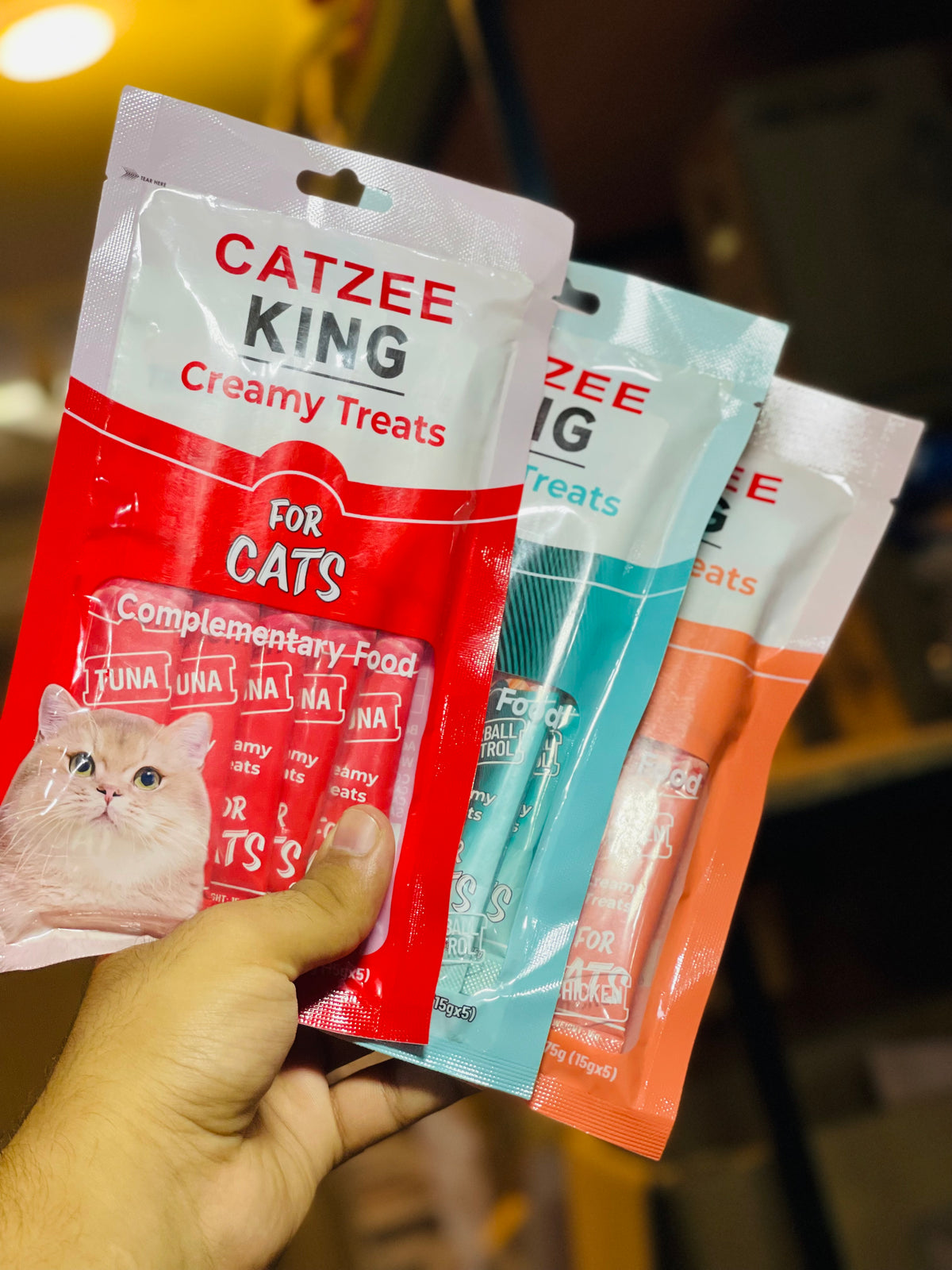 Nexora™ Catzee King Creamy Lickable Treats – Premium Cat Snacks (3 Flavours)
