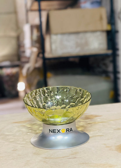 Nexora™ Crystal Transparent Pet Bowl — Elevated Luxury Feeding Bowl with Anti-Slip Base for Dogs & Cats