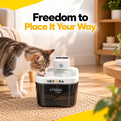 Nexora™ SmartFlow Elite — Battery-Powered Motion-Sensor Pet Water Fountain