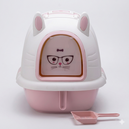 Nexora™ CozyPaw Litter House — Enclosed Cat Litter Box With Privacy Design & Easy-Clean Tray