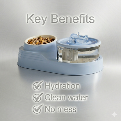 Nexora™ 2-in-1 Smart Pet Feeder & Water Fountain – Ultra Quiet & Filtered