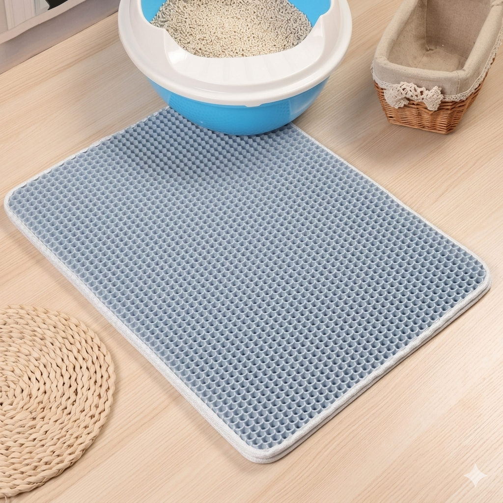 Nexora™ Premium Double-Layer Cat Litter Mat – Waterproof, Anti-Tracking & Easy Clean