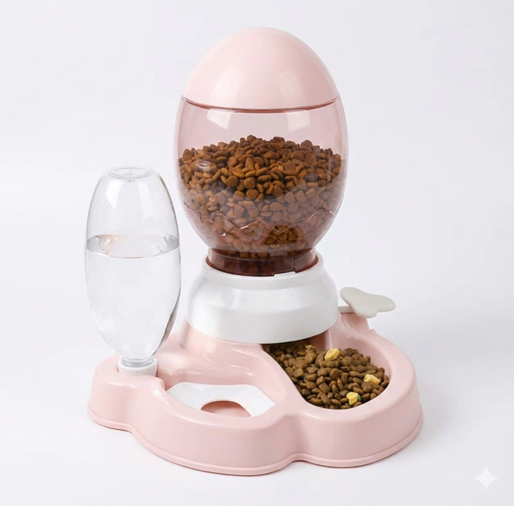 Nexora™ SmartServe Duo — Automatic Pet Food & Gravity Water Dispenser Station For Pets