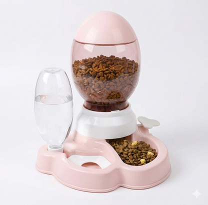 Nexora™ SmartServe Duo — Automatic Pet Food & Gravity Water Dispenser Station For Pets