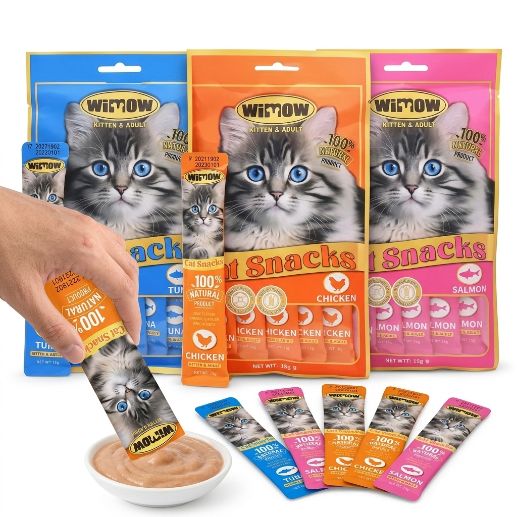 Nexora™ Wimow Creamy Cat Snacks – Healthy Lickable Treats for Cats (5-Pack)