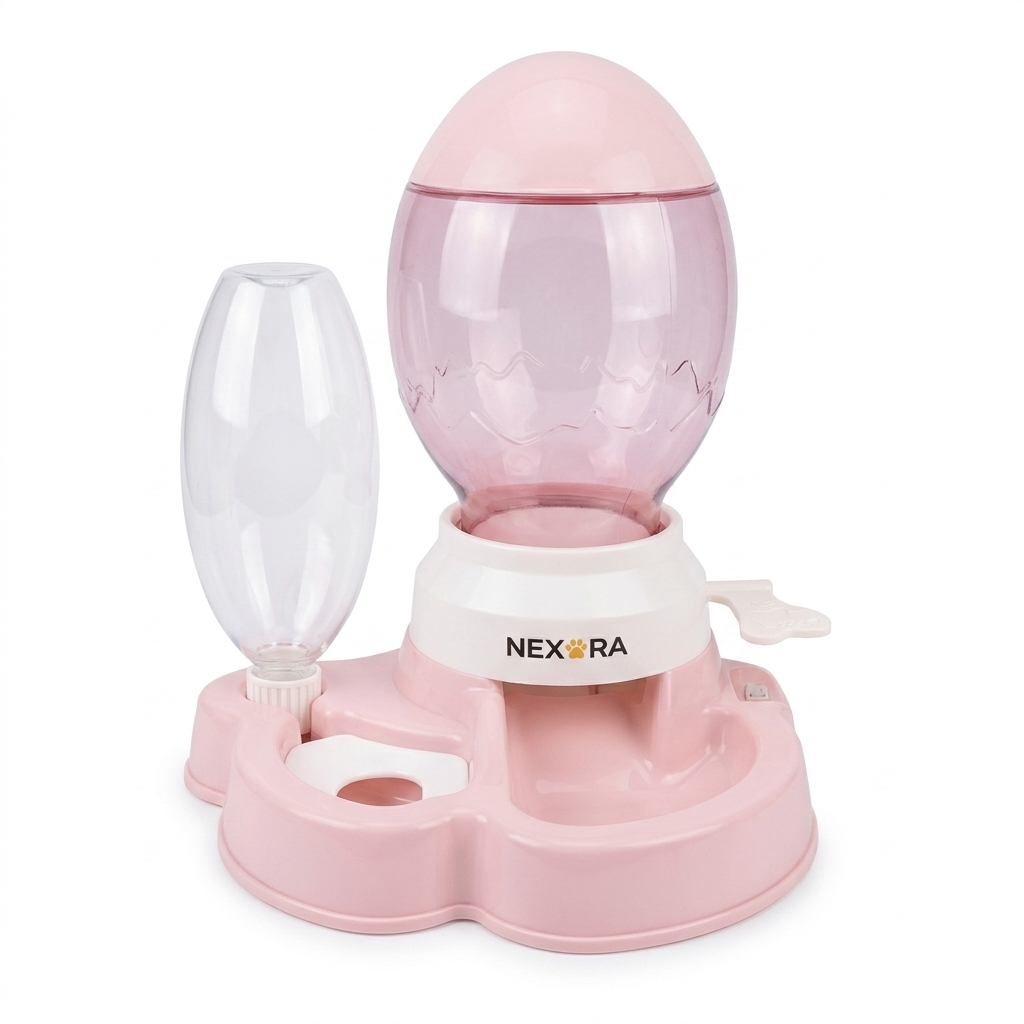 Nexora™ SmartServe Duo — Automatic Pet Food & Gravity Water Dispenser Station For Pets