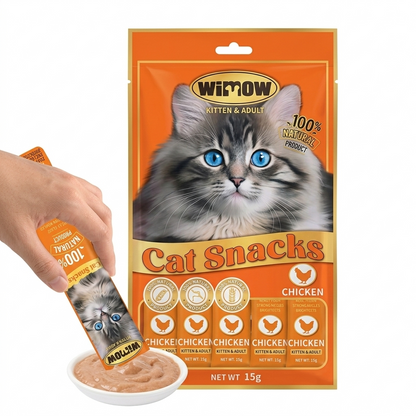 Nexora™ Wimow Creamy Cat Snacks – Healthy Lickable Treats for Cats (5-Pack)
