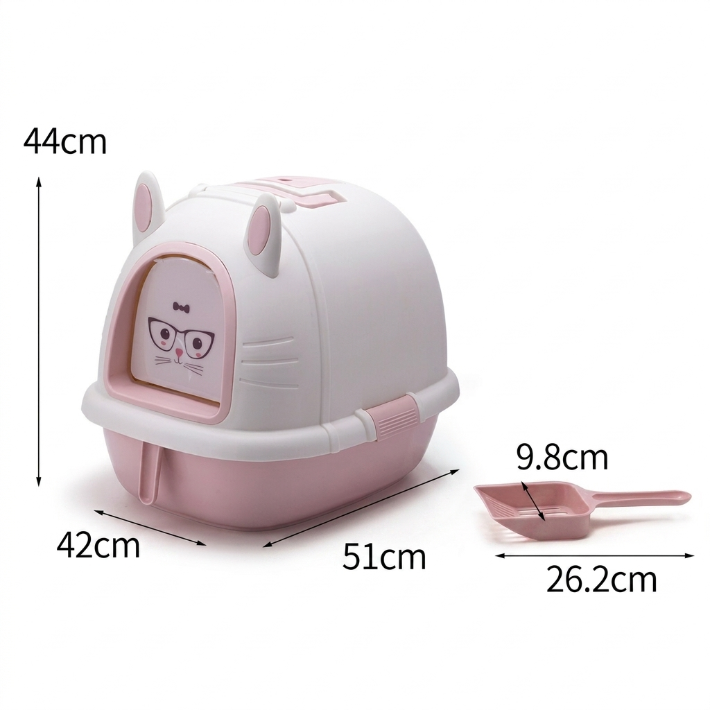 Nexora™ CozyPaw Litter House — Enclosed Cat Litter Box With Privacy Design & Easy-Clean Tray