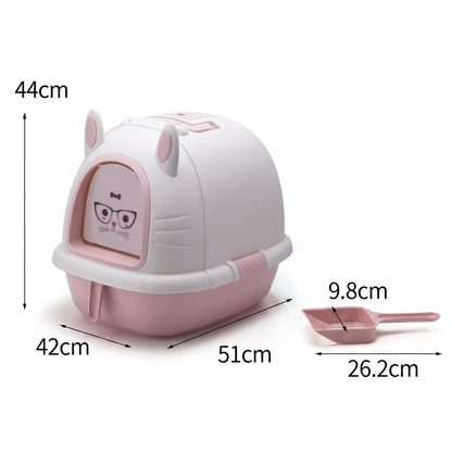 Nexora™ CozyPaw Litter House — Enclosed Cat Litter Box With Privacy Design & Easy-Clean Tray