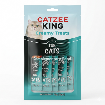 Nexora™ Catzee King Creamy Lickable Treats – Premium Cat Snacks (3 Flavours)