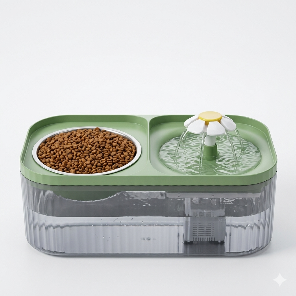 Nexora™ HydroBowl Elite — Stainless Steel Pet Fountain Feeder