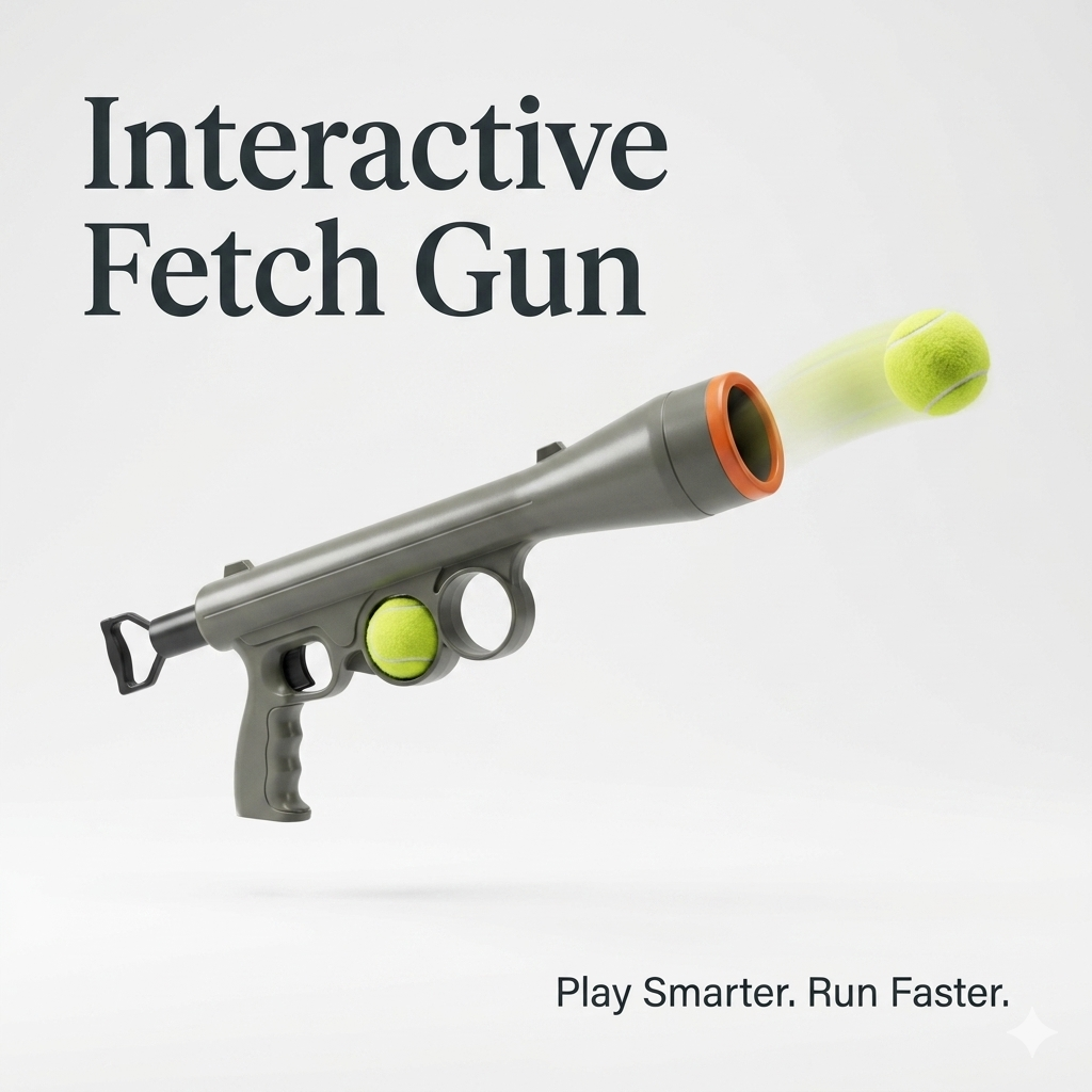 Nexora™ FetchPro Launcher – Automatic Ball Launcher Gun