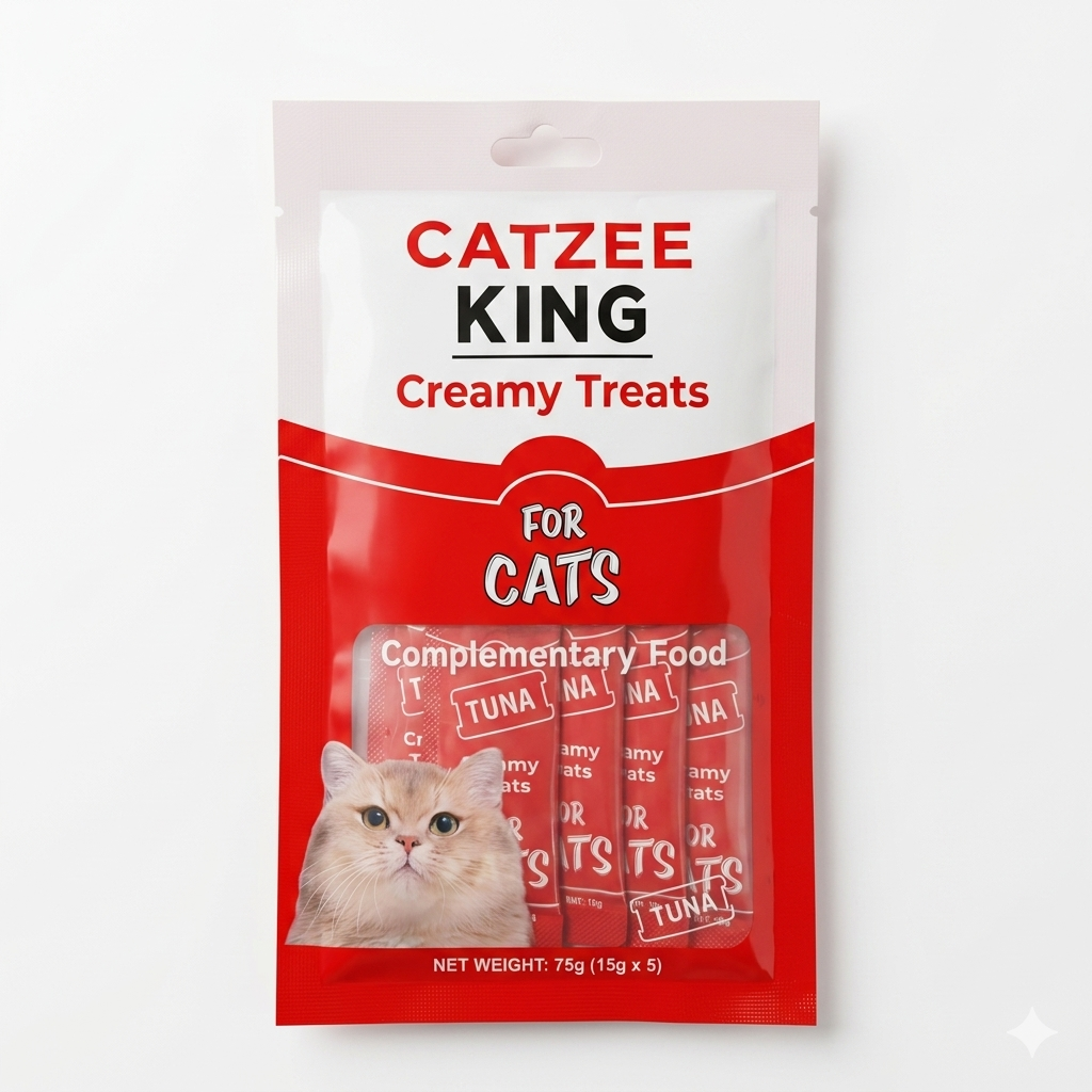 Nexora™ Catzee King Creamy Lickable Treats – Premium Cat Snacks (3 Flavours)