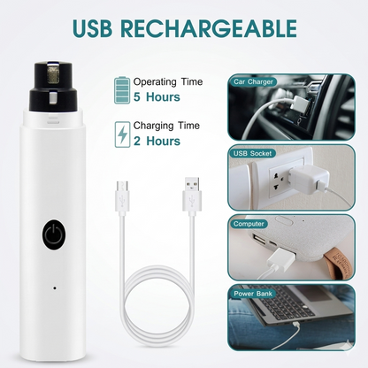 Nexora™ Electric Pet Nail Grinder – Safe & Stress Free Nail Trimming