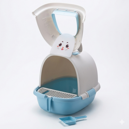 Nexora™ CozyPaw Litter House — Enclosed Cat Litter Box With Privacy Design & Easy-Clean Tray