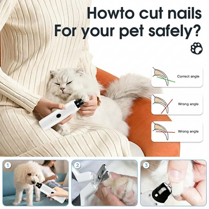 Nexora™ Electric Pet Nail Grinder – Safe & Stress Free Nail Trimming