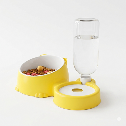 Nexora™ PawHydra Elite — Elevated Pet Feeding Bowl & Automatic Gravity Water Dispenser
