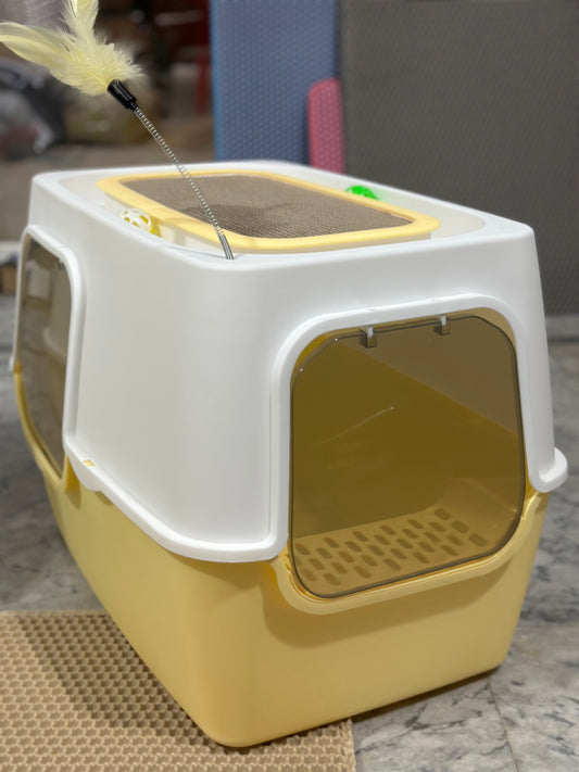 Nexora™ CozyClean Cat Haven — Premium Enclosed Cat Litter Box With Smart Ventilation & Easy-Clean Design