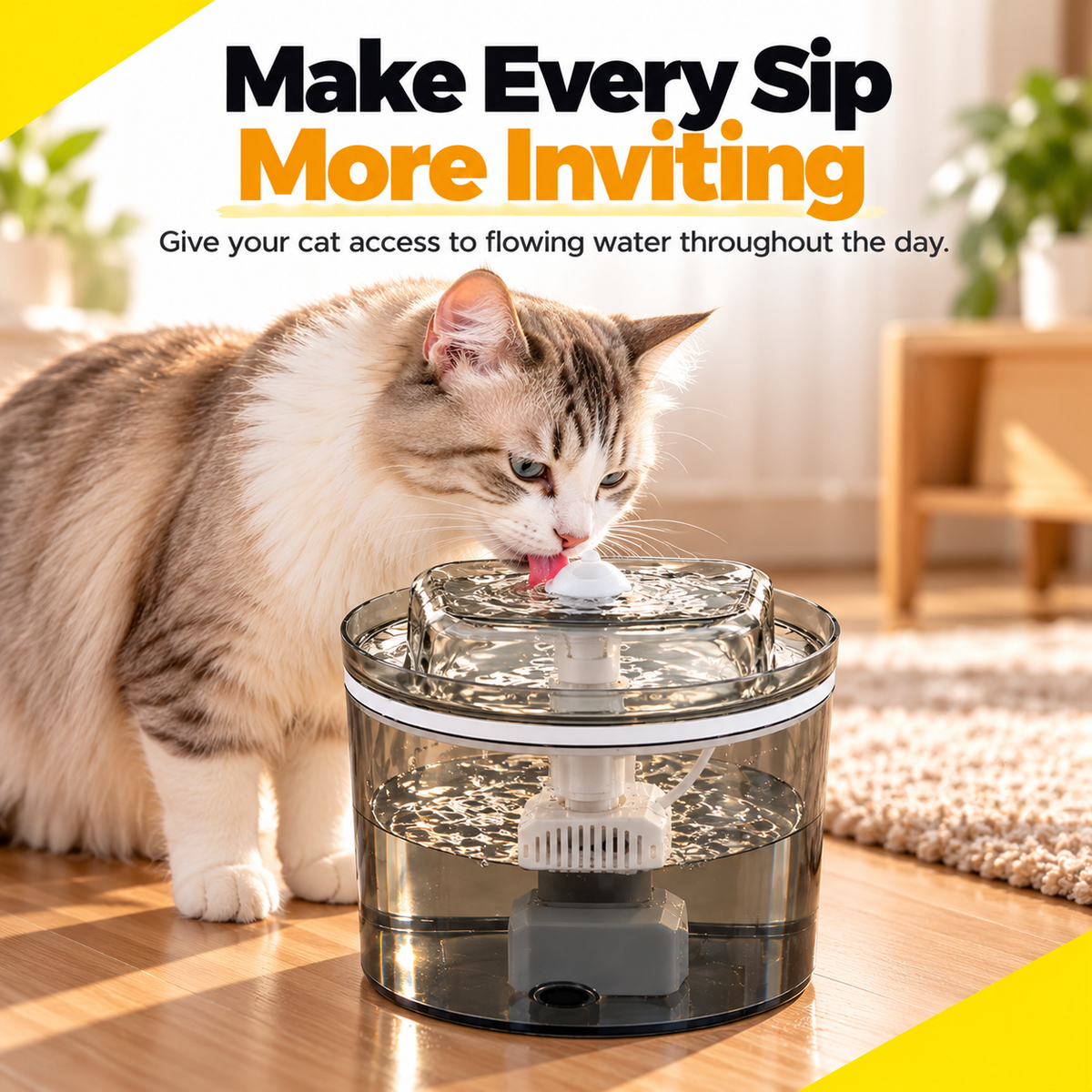 Nexora™ CubeFlow Elite — Premium Filtered Pet Water Fountain