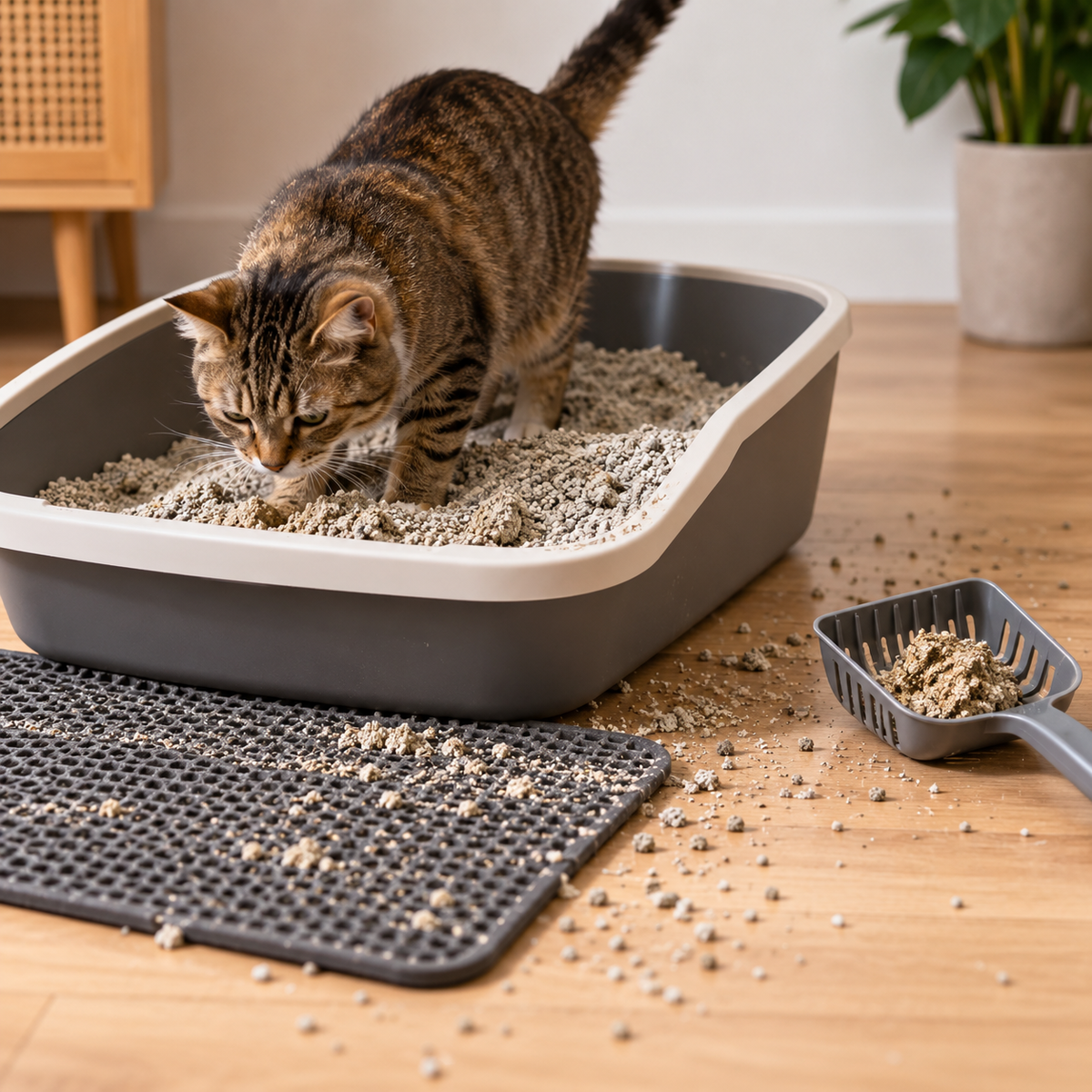 Conventional litter tray