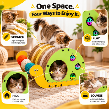 Nexora™ Snail Cat Scratching House & Play Lounge