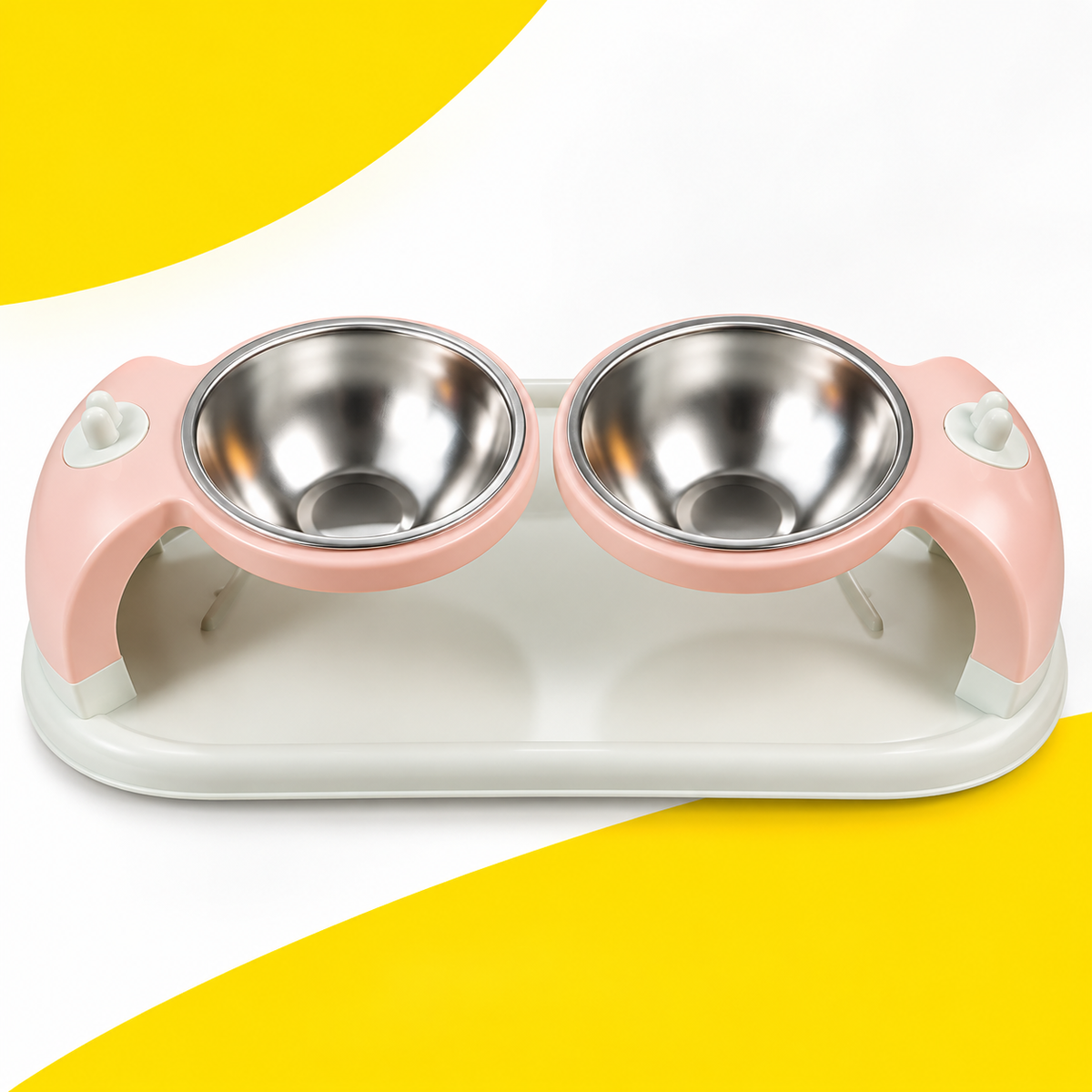 Nexora™ Elevated Dual Stainless Steel Pet Bowl