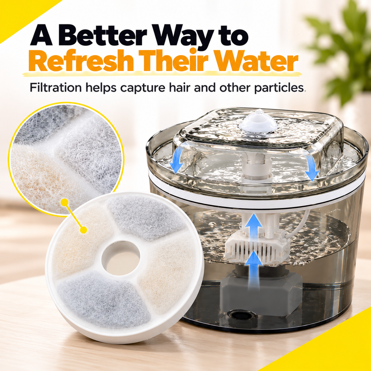 Nexora™ CubeFlow Elite — Premium Filtered Pet Water Fountain