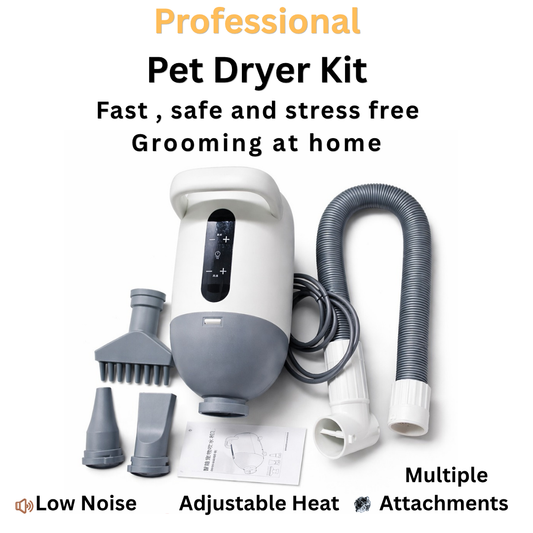 Nexora™ Professional Pet Hair Dryer Kit – Adjustable Heat & Low Noise Grooming System