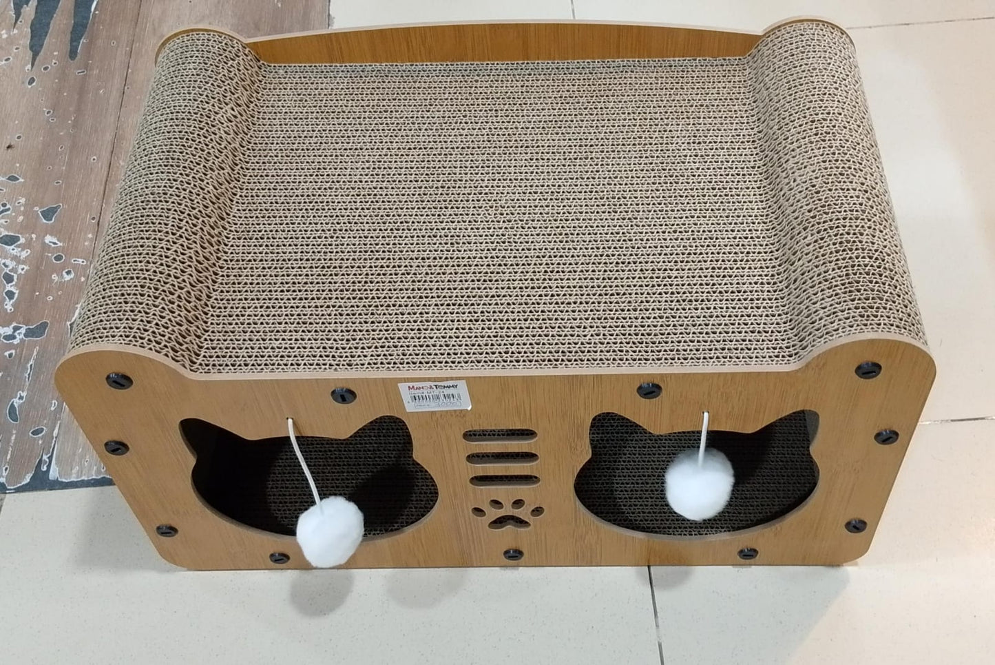 Nexora™ ScratchLounge Duo — Single Layer Double Door Corrugated Scratching Lounge
