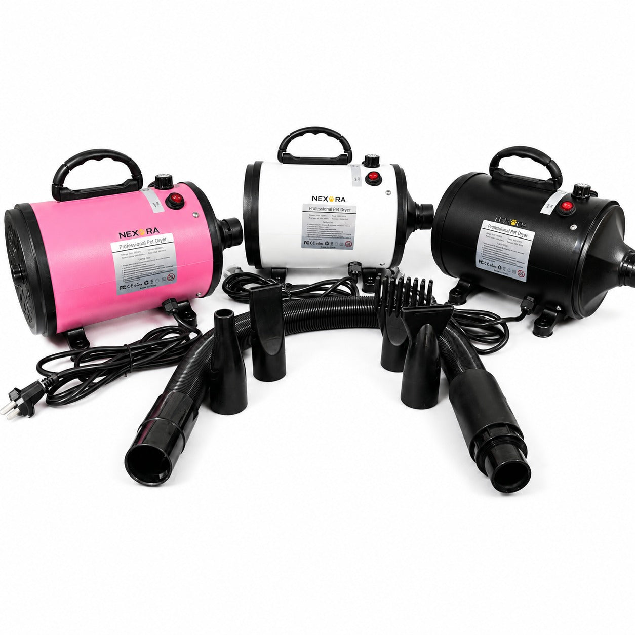 Nexora™ Professional Pet Hair Dryer Kit – Adjustable Heat & Low Noise Grooming System