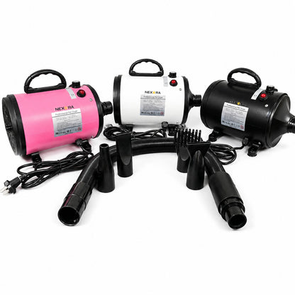 Nexora™ Professional Pet Hair Dryer Kit – Adjustable Heat & Low Noise Grooming System