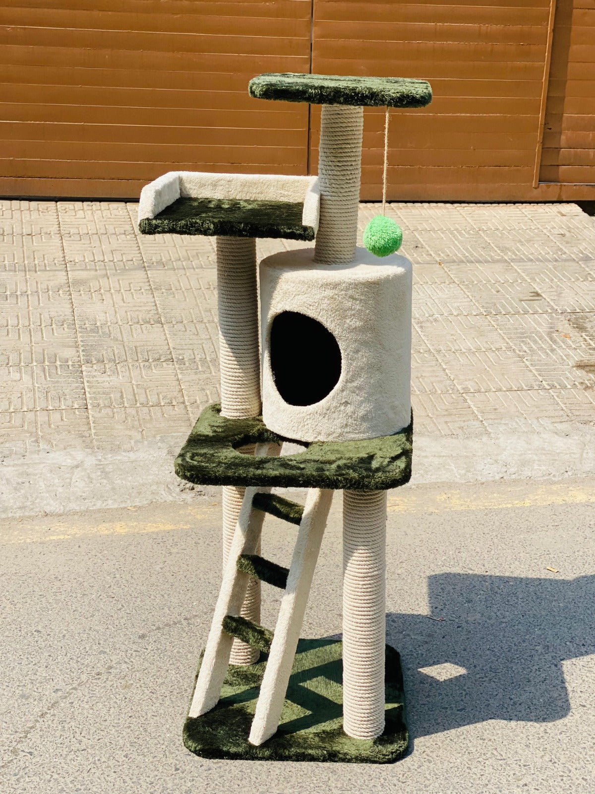 Nexora™ Premium Cat Tree Stair House 117cm — Multi-Level Scratching, Climbing & Resting Tower For Cats