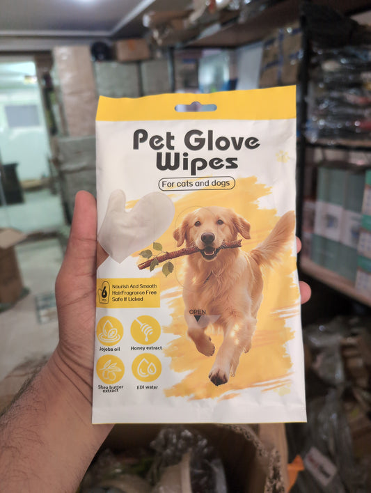 Nexora™ FreshTouch Glove Wipes — Disposable Single-Finger Cleaning Gloves For Dogs & Cats (6-Pack)